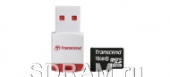 Карта памяти 4GB microSD/TransFlash, Class6 + RDP3 Reader, Transcend