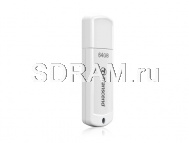 Флеш накопитель 64GB USB 2.0 JetFlash 370, белый, Transcend