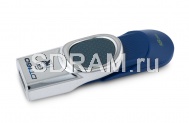 Флеш накопитель 16GB USB 2.0 Data Traveler 160, синий, слайдер, хром, Kingston