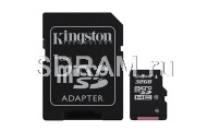 Карта памяти 32 GB microSD/TransFlash, Class 10 + SD Adapter, Kingston