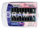 256MB DDR PC3200 DIMM CL3 Transcend kit of 2
